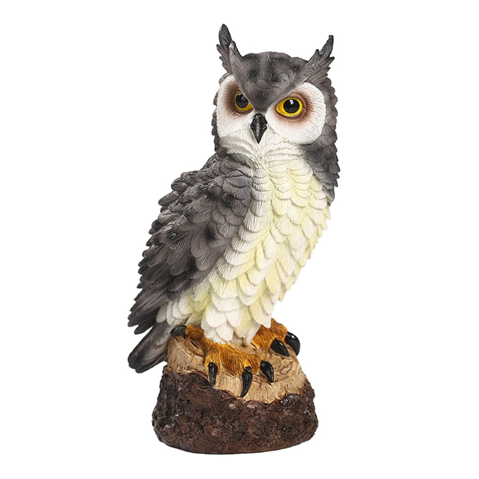 TBOLINE Resin Owl Statue, Bird Garden Sculpture, Figurine for Outdoor ...