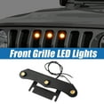 thumbnail image 2 of 1 Set Grill LED Light Front Grille Lights for Jeep Gladiator JT 2020-2023 Amber Light Black, 2 of 8