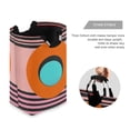 thumbnail image 3 of Yayeee Freestanding Laundry Hamper with Handle Collapsible Large Storage Basket for Clothes, Orange Circle, 3 of 7