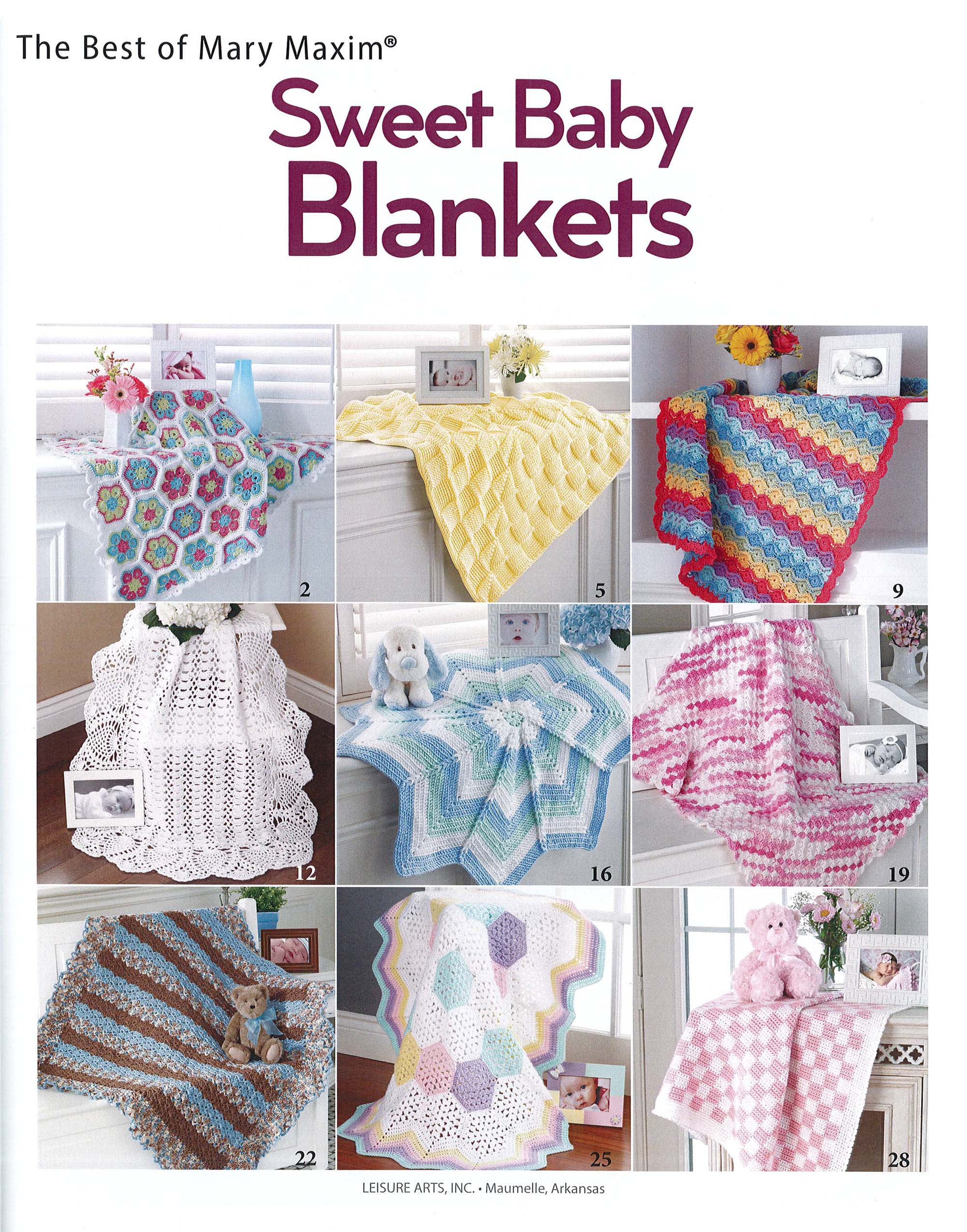 Leisure Arts Sweet Baby Blankets Crochet Book