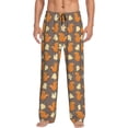 thumbnail image 2 of Lsque Squirrel And Maple Leaves Print Men's Pajama Pants, Lounge Pant - Comfortable Home Wear,Elastic Waistband, Stylish Design-Small, 2 of 9