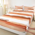 thumbnail image 3 of Manfei Orange White Ombre Full Size Sheets,Geometric Graffiti Lines Bed Sheets,Graffiti Aesthetic Artwork Sheet Sets For Boys Kids,Microfiber Bedroom Decor,4-Piece, 3 of 7