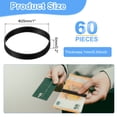 thumbnail image 2 of 60Pcs Silicone Rubber Bands,25mm/1" Rubber Bands Rings Cable Ties, Black, 2 of 6