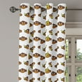 thumbnail image 2 of Ambesonne Cartoon Grommet Curtain, Funny Monkeys Bananas, 50" x 72", Brown Pale Brown Yellow, 2 of 6
