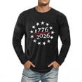 thumbnail image 5 of CUSTG Men T-Shirts Casual Sporty Patriotic Long Sleeve T Shirt Athletic Fit Crew Neck Tops Daily Workout Activities Celebrate America's 250th Anniversary Relaxed Fit 1776-2026 4th Of July Tee, 5 of 5
