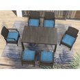 thumbnail image 2 of Grand Patio 7-Piece Outdoor Wicker Dinning Sets for Backyard, Garden, Peacock Blue, 2 of 9
