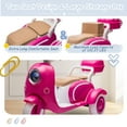 thumbnail image 5 of Okybaby 12V Kids Ride On 2-Seater Motorcycle with Dual Motors, 3 Wheels Electric Motorcycle with Bluetooth, Music, USB, LED Light, Battery Powered Ride on Toy Car for Kids Aged 3-6, Rose Red, 5 of 9