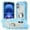C Blue, variant on TECH CIRCLE Cute Shockproof Case for iPhone 15 (6.7") with Rotating Kickstand / Ring Holder, Hands-Free Viewing, Secure Grip, Reinforced Corners Raised Edges for Drop/Scratch Protection, Purple