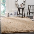 thumbnail image 2 of SAFAVIEH Polar Shag Collection 2'3" x 10' Mushroom PSG800C Solid Glam 3-inch Extra Thick Runner Rug, 2 of 2