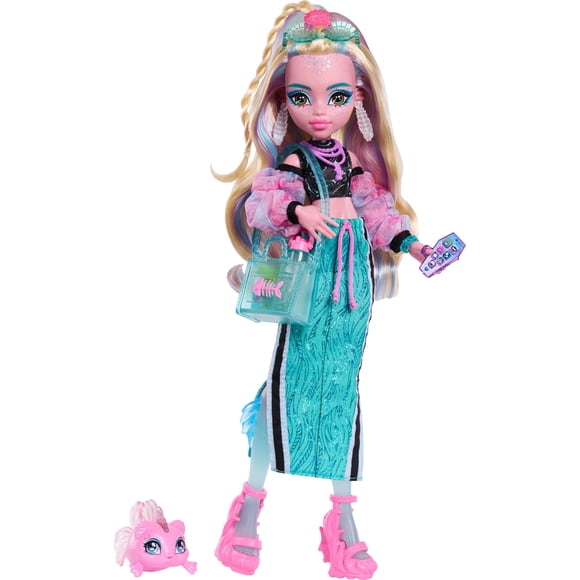Muñeca Monster High Lagoona Blue con Pez Mascota Neptuna y Accesorios