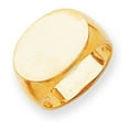 thumbnail image 2 of Finest Gold 14K Yellow Gold 13 x 19 mm Open Back Mens Signet Ring - Size 10, 2 of 2