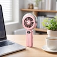 thumbnail image 6 of Handheld Misting Fan Portable, 4000mAh Rechargeable Water Spray Fan, 4 Speeds Foldable Personal Cooling Fan with Lanyard, Travel Outdoor Summer Gift, 6 of 6
