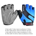 thumbnail image 2 of Naiovety Guantes deportivos de marca de medio dedo, guantes de bicicleta Unisex, guantes de esponja para deportes de ciclismo, guantes transpirables para Ciclismo azul METRO Naiovety HW4064-06, 2 of 5