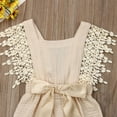 thumbnail image 3 of Qiylii Infant New Born Girls Sleeveless Romper with Ruffled Sleeves Big Bow, 3 of 9