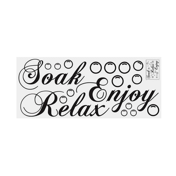 Ongmies Stickers Clearance Bathroom Bubble English Wall Sticker Home Decor Removable Self Adhesive Wall Sticker Room Decor Black