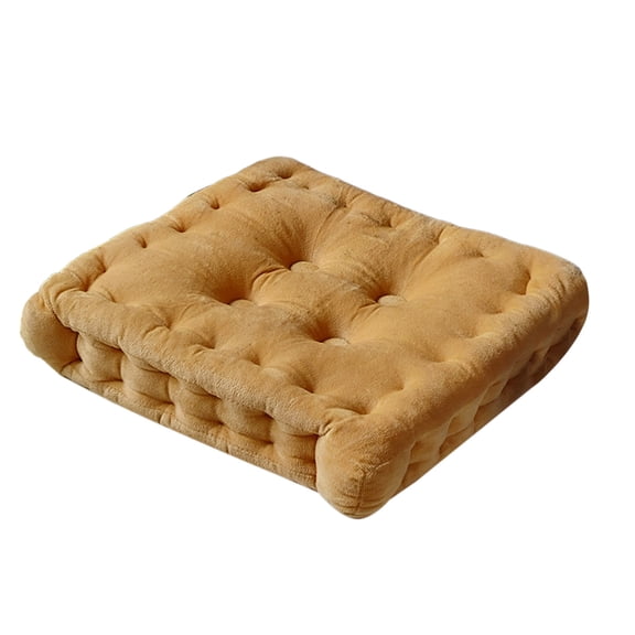 Leodye 1PCS Degrees of Comfort Square Large Pillows Seating for Adults, Tufted Corduroy Floor Cushions for Living Room Tatami -15.75*15.75*3.54in