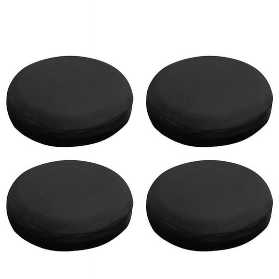 4PCS Round Bar Stool Cover Stretch Removable Elastic Chair Pad Protector for Home Office