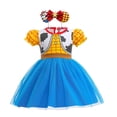 thumbnail image 1 of Vestido de princesa Elsa de Frozen de Disney para niñas pequeñas, fiesta de cumpleaños para niños, disfraz de Cosplay de sirena Jasmine de Rapunzel, Vestidos de Bella 3T-110 Gao Jinjia LED, 1 of 2