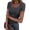 Charcoal, variant on Womens Short Sleeve Shirts Scoop Neck Lace Going Out Tops Slim Fit Rib Knit Casual Tee 2026 Summer Fashion Outfits Small