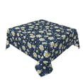 thumbnail image 2 of Wukai Daisy Floral B Waterproof Tablecloth for Kitchen Dining, Fits Square Tables for 2-4 Seats -60"x60", 2 of 7