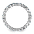 thumbnail image 3 of Auriga 925 Sterling Silver Aquamarine Eternity Ring for Women Size- 9, 3 of 6