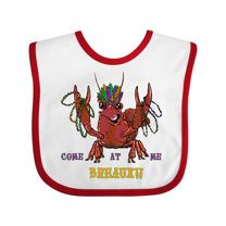 Inktastic Mardi Gras Come at Me Breaux Crayfish Boys or Girls Baby Bib