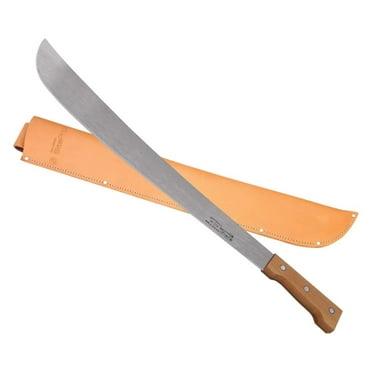 CROC24-W 24" Martindale Crocodile Machete Wood Handle with Leather Sheath