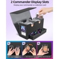 thumbnail image 4 of Miroddi MTG Card Deck Box, Trading Card Storage Box with Commander Display, PU Leather TCG Card Holder for Magic The Gathering Sports Playing Cards, 4 of 9