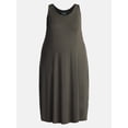 thumbnail image 4 of Terra & Sky Women’s Plus Low Scoop Neck Tank Dress, Sizes 0X-5X, 4 of 4