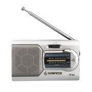 Sonivox Vs-R3 Silver Color Pocket Type Analog Fm Radio Vintage Nostalgic Radio