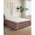 thumbnail image 2 of Red Black Bed Skirt White Stripe Bed Skirts King Size 16 Inch Drop, Wrap Around Dust Ruffle&nbsp;Bedskirt with Adjustable Elastic Belt for Queen Size Beds, 2 of 7