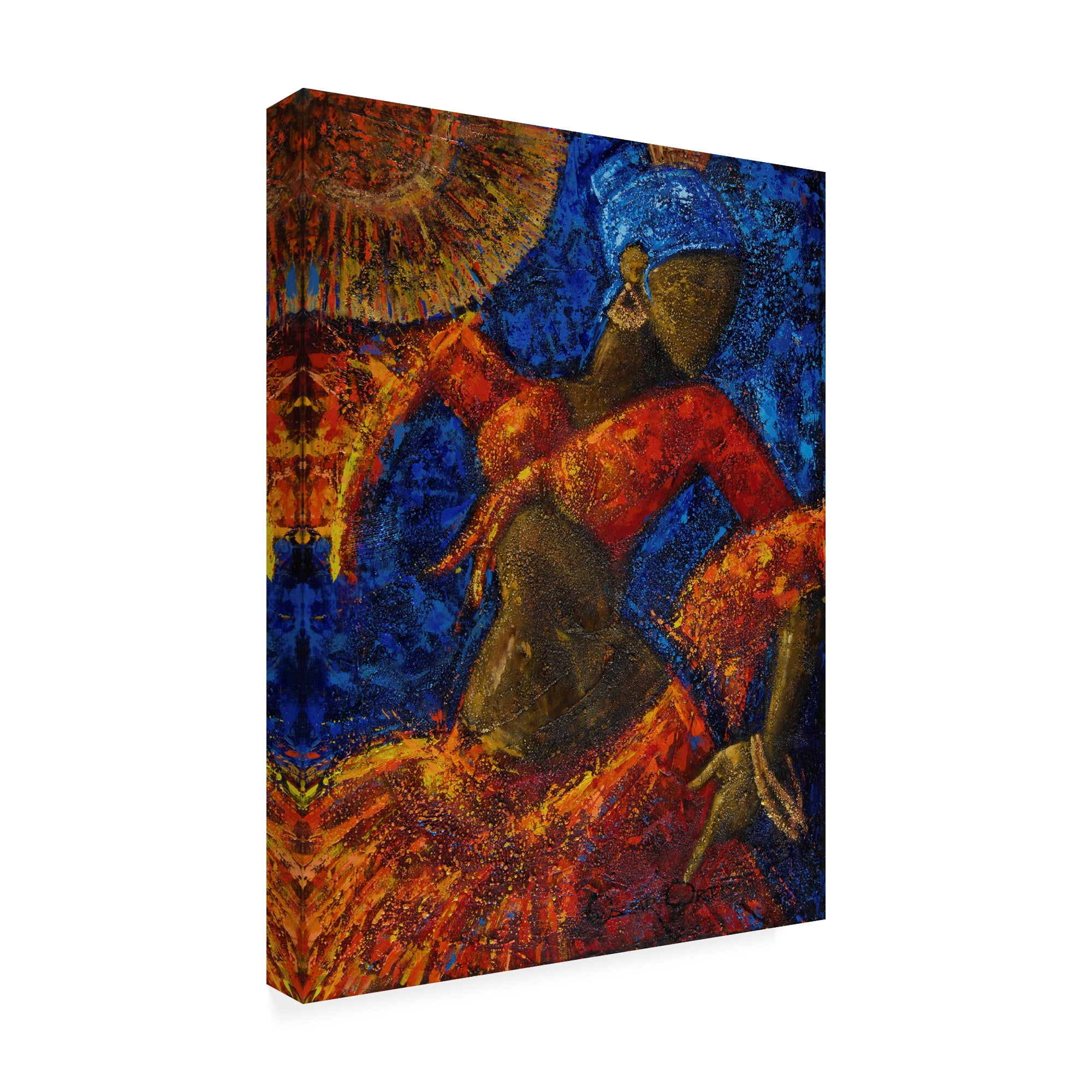 Trademark Fine Art 'Dancer In Red' Canvas Art by Oscar Ortiz