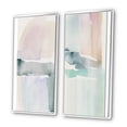 thumbnail image 3 of Designart "Pastel Tranquility in Serene Shades I" Abstract Liquid Ink Framed Wall Art Set Of 2 - Modern Blue Frame Gallery Set For Office Decor, 3 of 6