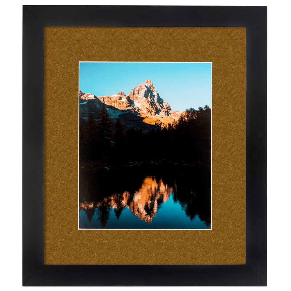 ArtToFrames 22x28 Matted Picture Frame with 18x24 Single Mat Photo Opening Framed in 1.25 Satin Black and 2 Coronado Mat (FWM-3926-22x28)