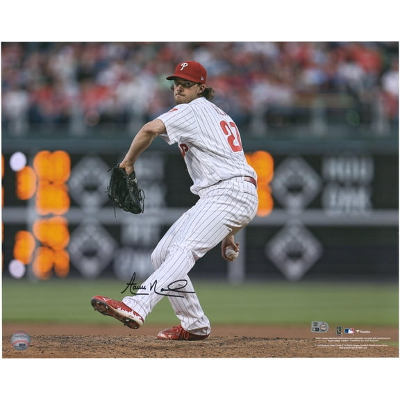 Aaron Nola Philadelphia Phillies Autographed 16" x 20" Pitching Photograph - Fanatics Authentic Certified