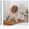 thumbnail image 2 of Rustic Rattan Desk Mirror Makeup Mirror Decorative Mirror Rattan Desktop Vanity Mirror, 2 of 6