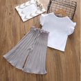 thumbnail image 7 of Toddler Kids Girls Clothing Sets Summer Sunflower T Shirt Tops Chiffon Ruched Loose Casual Pants Outfits Children Clothes Breathable Dailywear For Child, 7 of 7