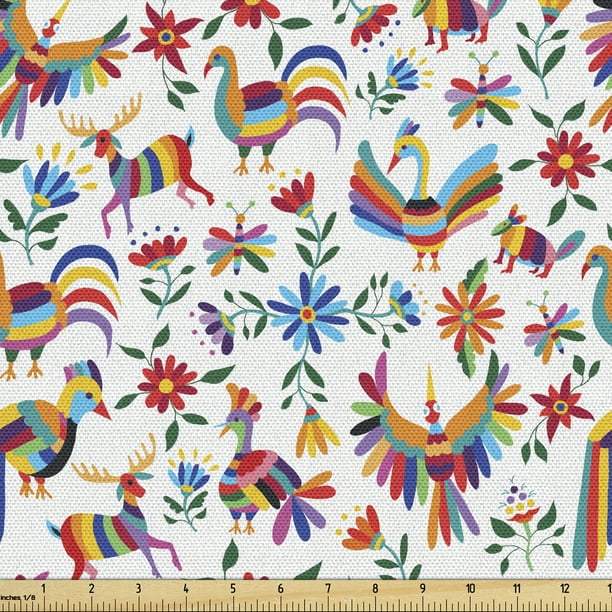 Mexican Fabric by the Yard Traditional Latin American Art Design