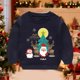 thumbnail image 4 of Sudadera sin capucha para niños, con estampado navideño, cuello redondo, manga larga, forro polar, para niños de talla mediana a grande, blusa de poliéster para niños., 4 of 6