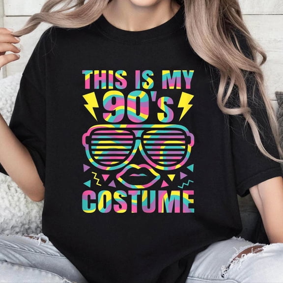 100% Cotton Unisex This Is My 90's Costume Outfit 90s Retro Party Women Girls T-Shirt