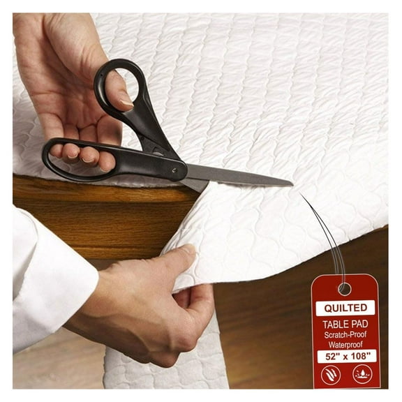 - Deluxe Cushioned Heavy-Duty Customizable Quilted Table Pad - 52" x 108" Oblong