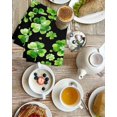 thumbnail image 4 of St. Patrick's Day Kitchen Dish Towels for Drying Dishes Set of 4, Watercolor Green Shamrock Polka Dots Black Waffle Weave Microfiber Hand Tea Bathroom Towels Quick Dry & Absorbent Towel 15.7x23.6, 4 of 7