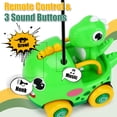 thumbnail image 5 of Tcovle Remote Control Car for Toddlers, RC Dinosaur Chasers Cars with Music and Sound for Toddlers Kids Age 5+ (Green), 5 of 8