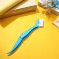 thumbnail image 2 of 2 In 1 Multipurpose Window Groove Cleaning Brush Portable Cranny Household Keyboard Home Kitchen Folding Brush (Blue), 2 of 4