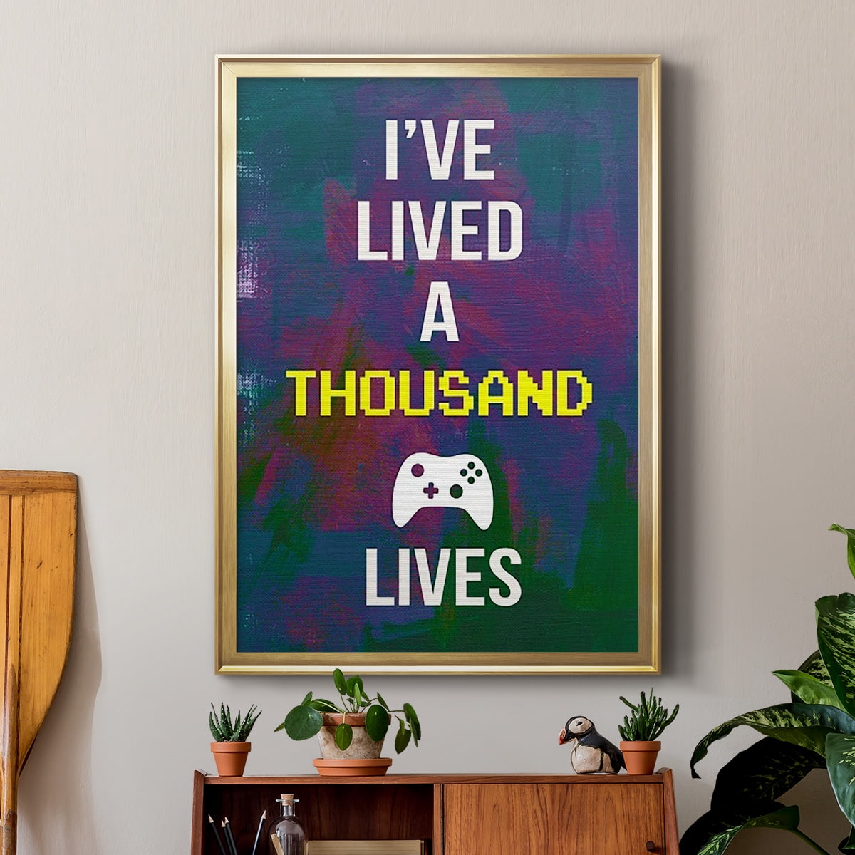 Gamer at Play I Premium Framed Print, in Gold, Black, or Silver - Ready to Hang