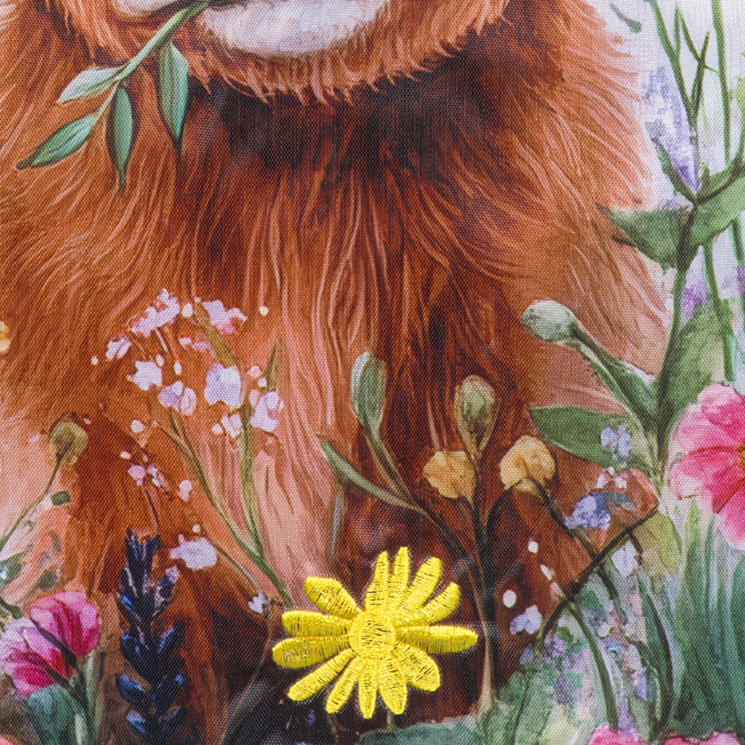 Meadow Creek 11.5" x 18" Spring Highland Cow Outdoor Yard Flag