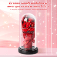 thumbnail image 2 of Vaso De Regalo De San Valentín Flor Eterna 7 Rosas Con Luces roses, 2 of 5