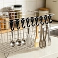 thumbnail image 6 of Hometravel Plastic Buckle Flat Strip Hooks, S-Shaped Heavy Duty Hanging Organizer, Non-Slip Storage Rack for Kitchen, Bathroom, Closet Use, 6 of 7