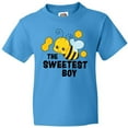 thumbnail image 3 of Inktastic The Sweetest Boy with Bee and Honey Combs Youth T-Shirt, 3 of 5