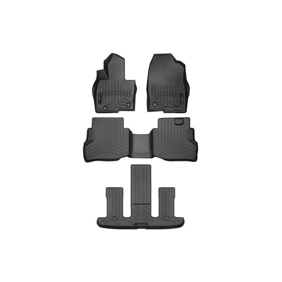 WeatherTech Custom Fit FloorLiners compatible with 2020-2023 Mazda CX-9 - Complete Set (1st, 2nd, & 3rd Row), Black